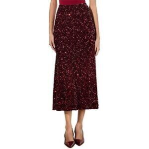 NWT Alice + Olivia  Maeve Sequin Midi Skirt